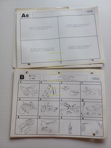 Fantic 75 Trial 1980-81 catalogo ricambi originale spare parts catalogue