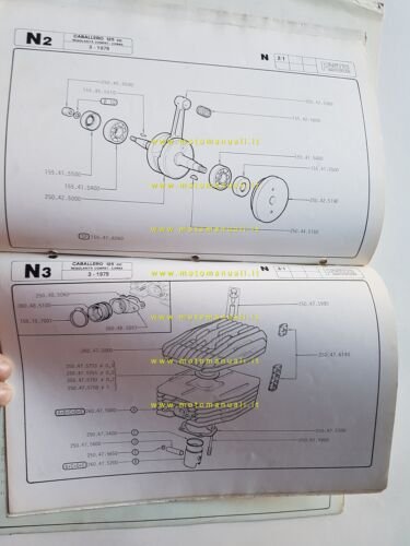 Fantic Caballero 125 Regolarit Competizione 1979 catalogo ricambi originale