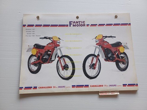 Fantic Caballero 50 - 75 Enduro Competition 1981 catalogo ricambi …