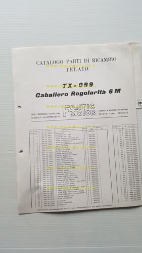 Fantic Caballero 50 Regolarità 6M TX-099 1976 catalogo ricambi TELAIO …