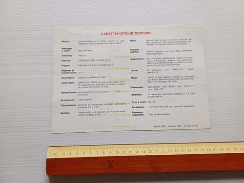 Fantic Caballero 50 Regolarità Competizione 1979 depliant originale italiano