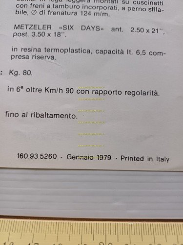 Fantic Caballero 50 Regolarità Competizione 1979 depliant originale italiano