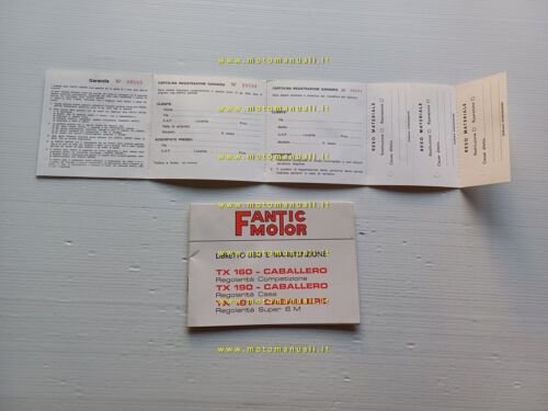 Fantic Caballero 50 TX 160 TX 190 TX 191 1976 …