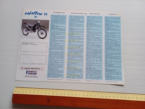 Fantic Caballero RC 50 - RC 80 1992 depliant originale