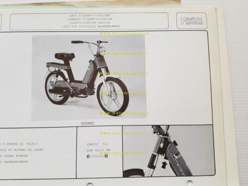Fantic Issimo 50 1981 catalogo ricambi originale