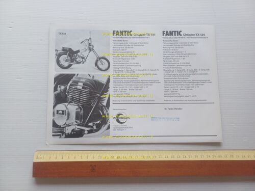 Fantic Motor 125 Chopper - 50 Chopper 1973 depliant TEDESCO …