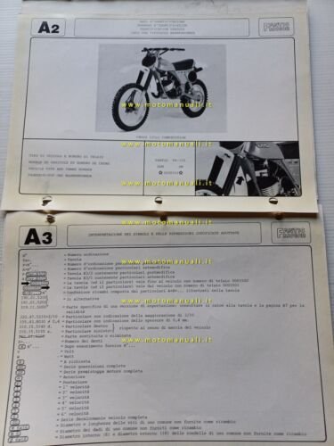 Fantic Motor 125 Cross Competition 1980 catalogo ricambi originale