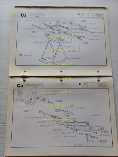 Fantic Motor 125 Cross Competition 1980 catalogo ricambi originale