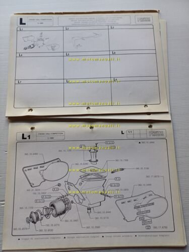 Fantic Motor 125 Cross Competition 1980 catalogo ricambi originale