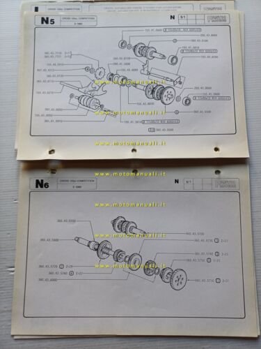 Fantic Motor 125 Cross Competition 1980 catalogo ricambi originale