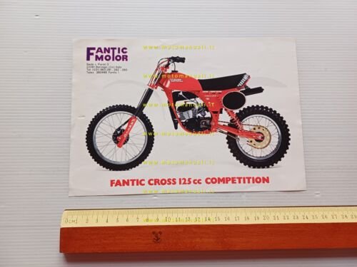 Fantic Motor 125 Cross Competition 1980 depliant originale ITALIANO