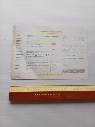 Fantic Motor 125 RSX 1982 depliant originale inglese brochure