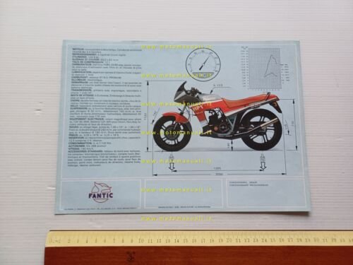Fantic Motor 125 Sport HP1 1985 depliant originale FRANCESE brochure
