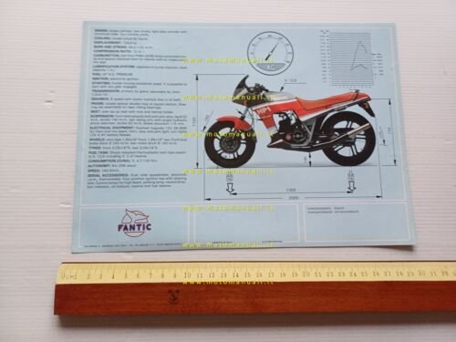 Fantic Motor 125 Sport HP1 1985 depliant originale inglese brochure