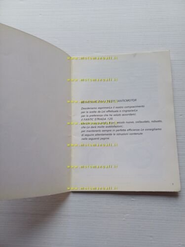 Fantic Motor 125 Strada FM 400 1982 manuale uso manutenzione …