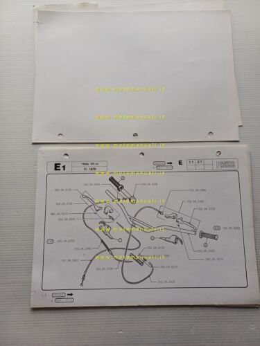 Fantic Motor 125 Trial 1979 2 cataloghi ricambi originali parts …