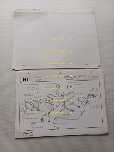 Fantic Motor 125 Trial 1979 2 cataloghi ricambi originali parts …