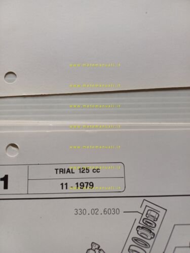Fantic Motor 125 Trial 1979 2 cataloghi ricambi originali parts …