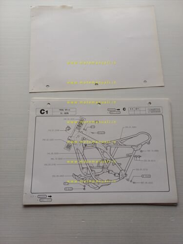 Fantic Motor 125 Trial 1979 2 cataloghi ricambi originali parts …