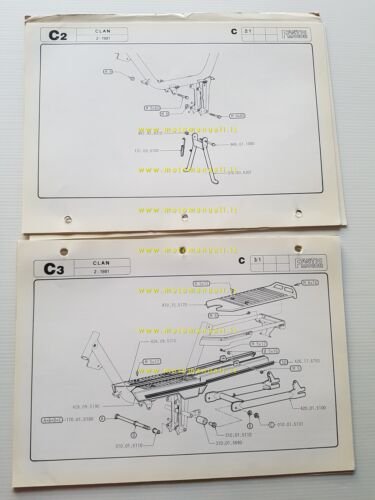Fantic Motor 50 CLAN 1981 catalogo ricambi originale