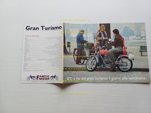 Fantic Motor 50 Gran Turismo TX 200.1 depliant italiano originale