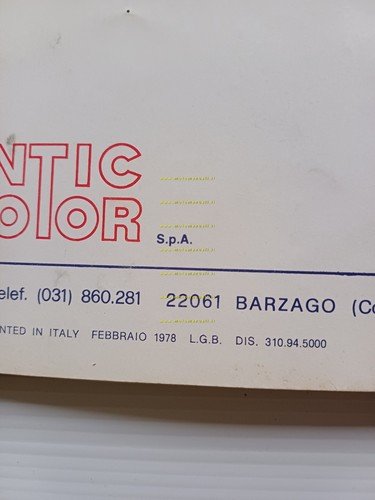 Fantic Motor 50 Issimo Kick-Pedali TX 310-TX 311 1978 manuale …