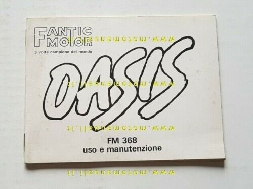 Fantic Motor 50 Oasis FM 368 1989 Manuale Uso originale …