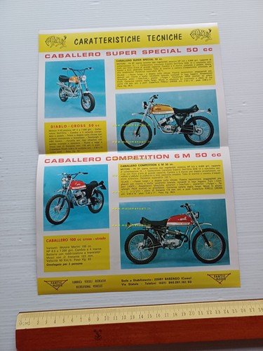 Fantic Motor Caballero 50 - 100 + modelli 1971 depliant …