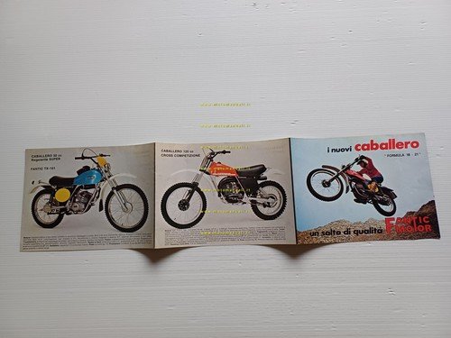 Fantic Motor Caballero 50-125 produzione modelli 1976 depliant italiano original