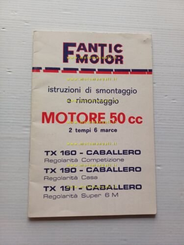 Fantic Motor Caballero manuale officina motore 50 1977 originale workshop …