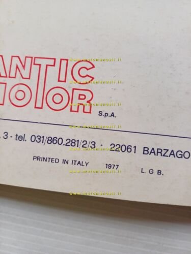 Fantic Motor Caballero manuale officina motore 50 1977 originale workshop …