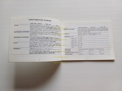 Fantic Motor Coach 309-249-125.9 Trial manuale uso manutenzione originale