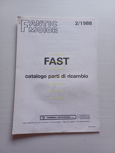 Fantic Motor FAST 50 1988 catalogo ricambi originale