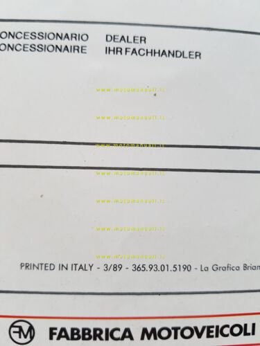 Fantic Motor Fast 50 tubone 1989 depliant originale