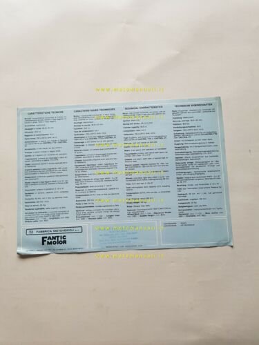 Fantic Motor Issimo 50 3V Raider 1987 depliant originale italiano