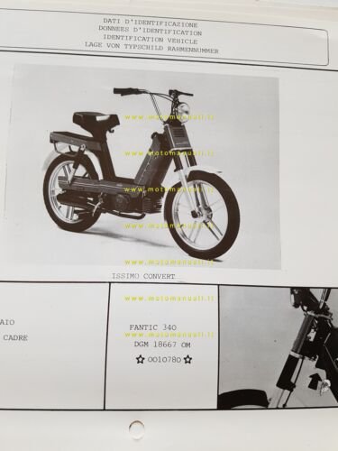 Fantic Motor Issimo 50 Convert 1981 catalogo ricambi originale