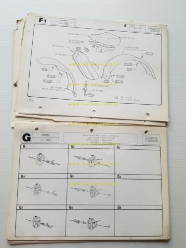Fantic Motor Issimo 50 modelli 1979-80 catalogo ricambi TELAIO MOTORE …