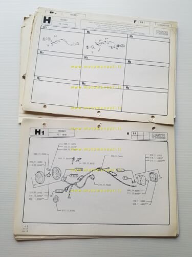 Fantic Motor Issimo 50 modelli 1979-80 catalogo ricambi TELAIO MOTORE …