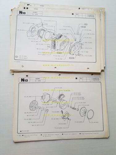 Fantic Motor Issimo 50 modelli 1979-80 catalogo ricambi TELAIO MOTORE …