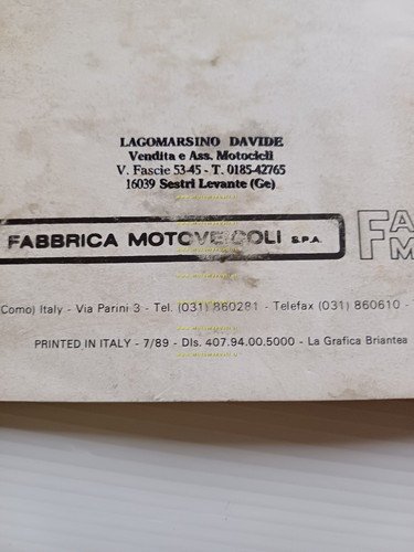 Fantic Motor Joy VK-VKL FM 407-407.03 1989 manuale uso manutenzione …