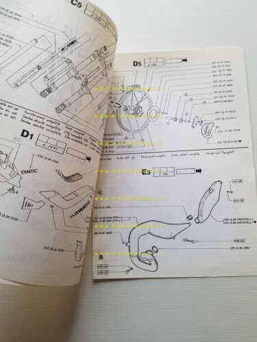 Fantic Motor K-ROO 212 TRIAL AGGIORNAMENTO 1991 catalogo ricambi originale