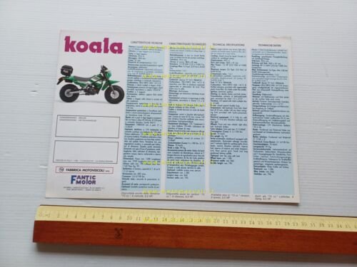 Fantic Motor Koala 50 1990 depliant originale italiano tedesco