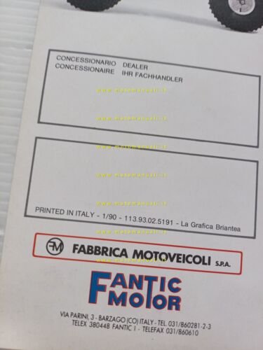 Fantic Motor Koala 50 1990 depliant originale italiano tedesco