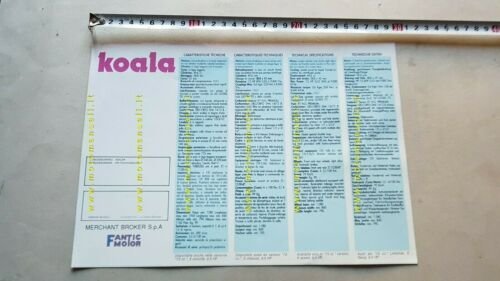 Fantic Motor Koala 50 1995-96 depliant moto originale brochure