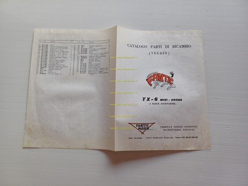 Fantic Motor Mini Cross 50 4M TX 6 catalogo ricambi …