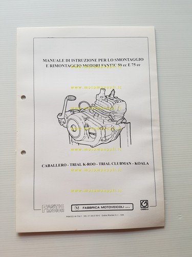 Fantic Motor motore 50-75 Koala Caballero K-Roo 1994 manuale officina …