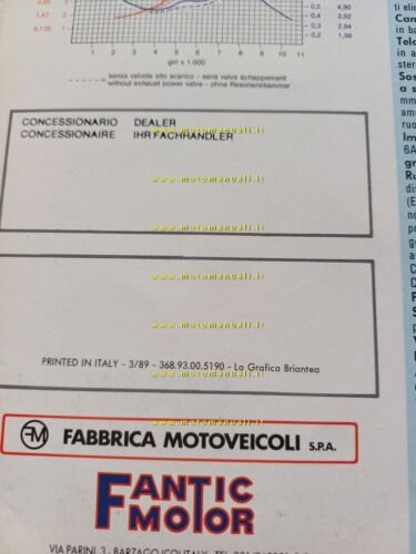 Fantic Motor Oasis 50 1989 depliant originale italiano