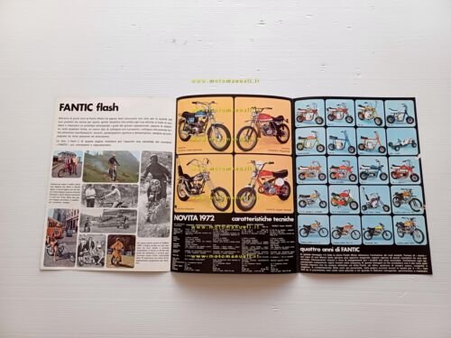 Fantic Motor produzione modelli 1972 depliant italiano originale