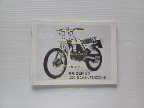 Fantic Motor Raider 50 FM 238 1984 manuale uso manutenzione …