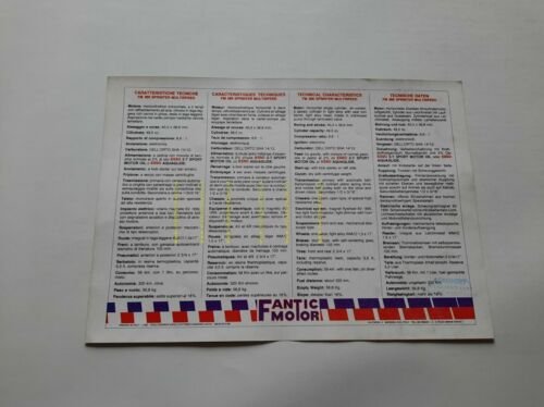 Fantic Motor Sprinter 50 Multispeed 1983 depliant originale